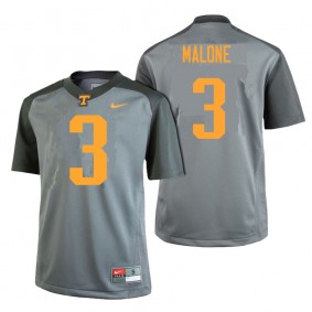 Male Tennessee Volunteers #3 Josh Malone Gray College Football Limited Gray Edition Jersey