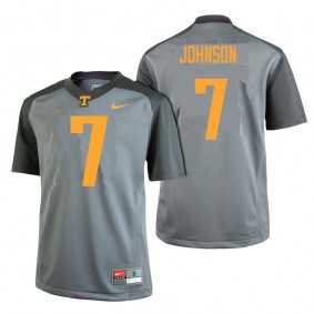 Male Tennessee Volunteers #7 Brandon Johnson Gray College Football Limited Gray Edition Jersey