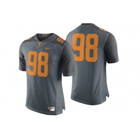 Male Tennessee Volunteers #98 Gray College Football Game Performance Jersey