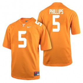 Male Tennessee Volunteers #5 Kyle Phillips Orange College Football Freshman Limited Jersey