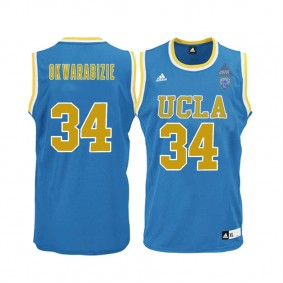 Male Ikenna Okwarabizie #34 UCLA Bruins Blue NCAA Basketball Player Name And Number Jersey