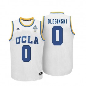 Male Alex Olesinski #0 UCLA Bruins White NCAA Basketball Player Name And Number Jersey