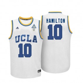 Male Isaac Hamilton #10 UCLA Bruins White NCAA Basketball Player Name And Number Jersey