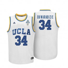 Male Ikenna Okwarabizie #34 UCLA Bruins White NCAA Basketball Player Name And Number Jersey