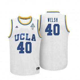 Male Thomas Welsh #40 UCLA Bruins White NCAA Basketball Player Name And Number Jersey