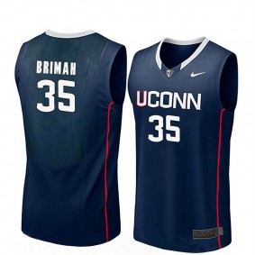 Male Amida Brimah #35 UConn Huskies Navy NCAA Basketball Player Name And Number Jersey