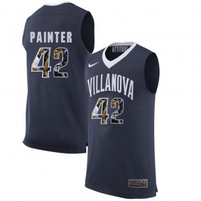 Male Villanova Wildcats Basketball #42 Navy Player Portrait College Dylan Painter Jersey