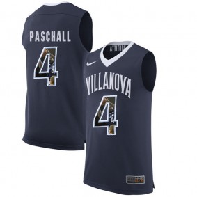 Male Villanova Wildcats Basketball #4 Navy Player Portrait College Eric Paschall Jersey