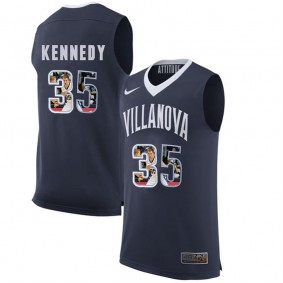 Male Villanova Wildcats Basketball #35 Navy Player Portrait College Matt Kennedy Jersey