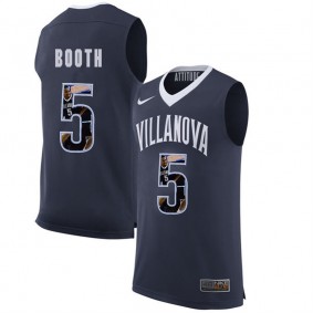 Male Villanova Wildcats Basketball #5 Navy Player Portrait College Phil Booth Jersey