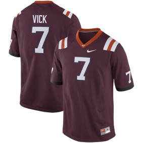 Male Virginia Tech Hokies #7 Michael Vick Maroon Alumni Football Performance Jersey