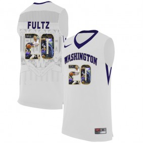 Male Washington Huskies #20 Markelle Fultz White NCAA Basketball Jersey with Player Pictorial