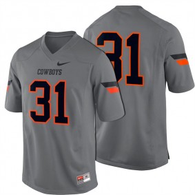 Man Oklahoma State Cowboys #31 Gray Football Game Jersey