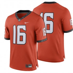 Man Oklahoma State Cowboys #16 Orange Football Game Jersey