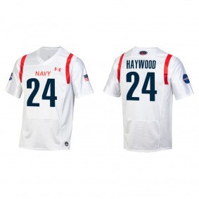 Maquel Haywood Navy Midshipmen Under Armour 2022 Special Games Replica Jersey White