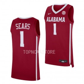 Mark Sears Alabama Crimson Tide #1 Crimson College Basketball Jersey Replica