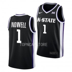 Markquis Nowell #1 Kansas State Wildcats Alternate Basketball Jersey 2022-23 Black