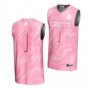 Marquette Golden Eagles Pink #1 Lightweight Basketball Jersey Unisex