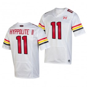 Ruben Hyppolite II Maryland Terrapins Special Game White Men Throwback Football 11 Jersey 2023