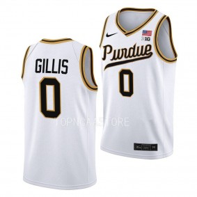 Purdue Boilermakers Rick Mount-Era Mason Gillis #0 White Throwback Basketball Jersey