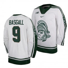 Matt Basgall Michigan State Spartans White Replica Hockey Jersey 2023-24