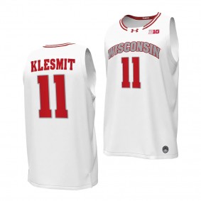 Wisconsin Badgers Max Klesmit By the Players Alternate Basketball uniform White #11 Jersey 2023-24