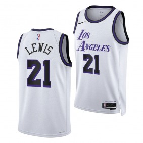 2023 NBA Draft Maxwell Lewis #21 Lakers White City Edition Jersey