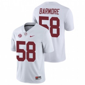 Men's Alabama Crimson Tide Christian Barmore White Game College Football Jersey