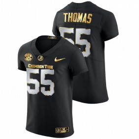 Men's Alabama Crimson Tide Derrick Thomas Black Golden Edition Authentic Jersey