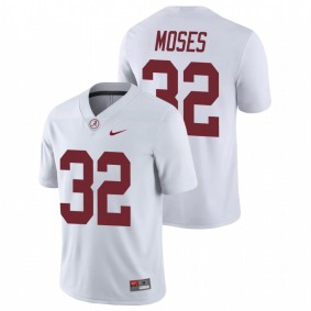 Men's Alabama Crimson Tide Dylan Moses White College Football Game Jersey