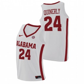 Jaden Quinerly Alabama Crimson Tide 2021 White College Basketball Swingman Jersey