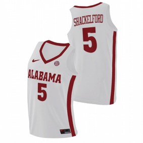 Jaden Shackelford Alabama Crimson Tide 2021 White College Basketball Swingman Jersey