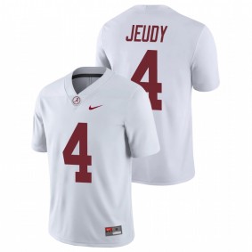 Men's Alabama Crimson Tide Jerry Jeudy White College Football Game Jersey