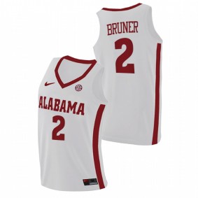 Jordan Bruner Alabama Crimson Tide 2021 White College Basketball Swingman Jersey