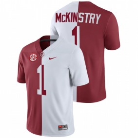 Men's Alabama Crimson Tide Kool-Aid McKinstry White Crimson Split Jersey