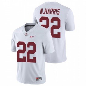 Men's Alabama Crimson Tide Najee Harris White College Football Game Jersey