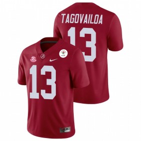 Men's Alabama Crimson Tide Tua Tagovailoa Crimson 2021 Rose Bowl Champions Jersey