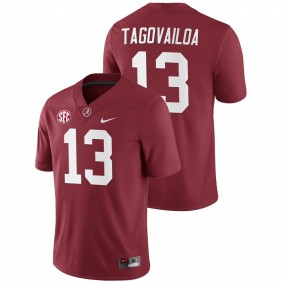 Men's Alabama Crimson Tide Tua Tagovailoa #13 Crimson College Football Home Game Jersey