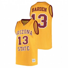 Men's Arizona State Sun Devils James Harden #13 Gold Alumni College Basketball Jersey