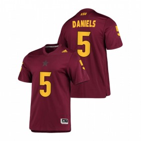 Jayden Daniels Arizona State Sun Devils Maroon Replica AEROREADY Jersey