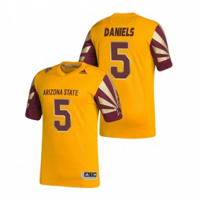 Jayden Daniels Arizona State Sun Devils Gold Premier Strategy Jersey