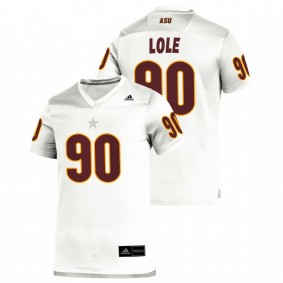 Men's Arizona State Sun Devils Jermayne Lole White Replica College Football Jersey