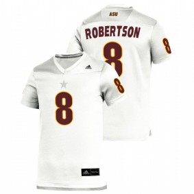 Men's Arizona State Sun Devils Merlin Robertson White Replica College Football Jersey