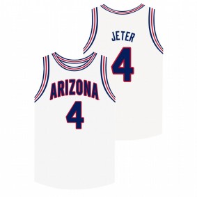 Men's Arizona Wildcats #4 White Chase Jeter College Basketball Jersey