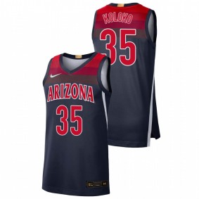 Men's Arizona Wildcats #35 Navy Christian Koloko College Baketball Limited Jersey