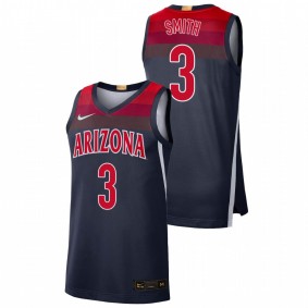 Men's Arizona Wildcats #3 Navy Dylan Smith College Baketball Limited Jersey