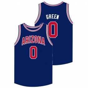 Men's Arizona Wildcats #0 Navy Josh Green College Basketball Jersey