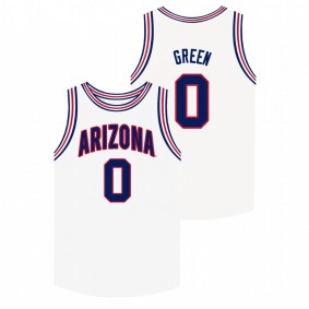 Men's Arizona Wildcats #0 White Josh Green College Basketball Jersey