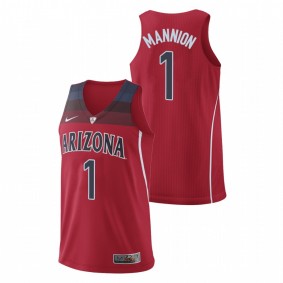 Men's Arizona Wildcats #1 Red Nico Mannion College Basketball Hyper Elite Authentic Jersey