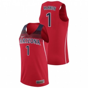 Men's Arizona Wildcats #1 Red Nico Mannion College Basketball Replica Jersey